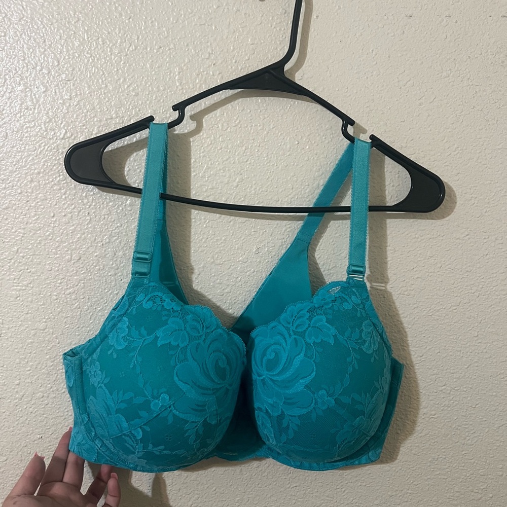 Elegant Teal Lace Bra